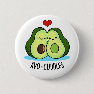 Macaron Rond 5 Cm Avocuddles Drôle Avocado Couple Pun