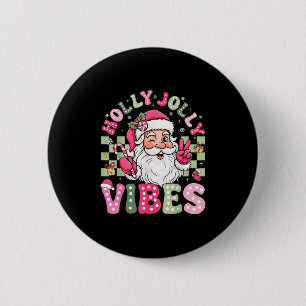 Macaron Rond 5 Cm Avoir Holly Xmas Jolly Noël Coquette Vibes W