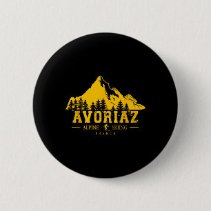 Macaron Rond 5 Cm Avoriaz France Station de ski alpin Ski alpin