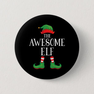 Macaron Rond 5 Cm Awesome Elf Matching Group Xmas Funny Family Chris