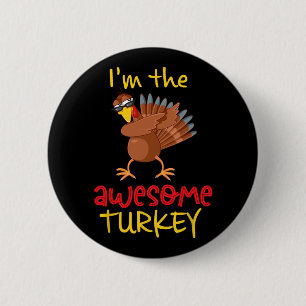 Macaron Rond 5 Cm Awestome Turquie Matching Famille Groupe Thanksgiv