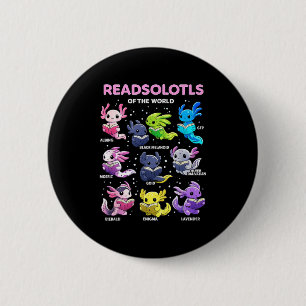 Macaron Rond 5 Cm Axolotl kawaii readsolotl du monde axolotls
