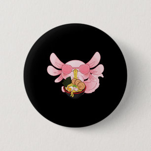 Macaron Rond 5 Cm Axolotl Ramen Kawaii Japanese Anime Noodle Venin