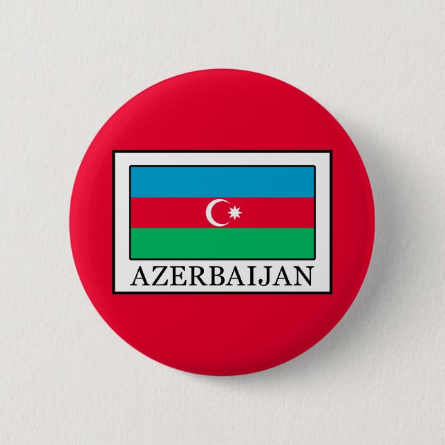 Macaron Rond 5 Cm Azerbaïdjan (Devant)