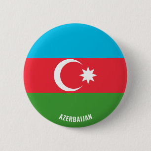 Macaron Rond 5 Cm Azerbaïdjan Drapeau charmant patriotique