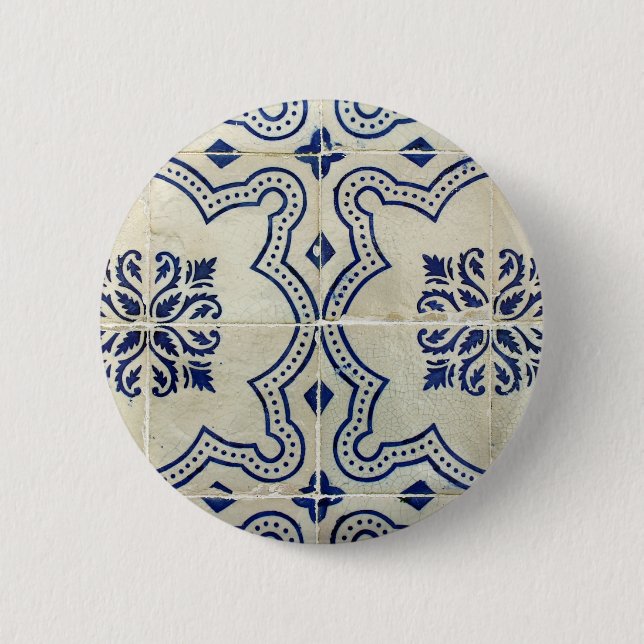 Macaron Rond 5 Cm Azulejos (Devant)