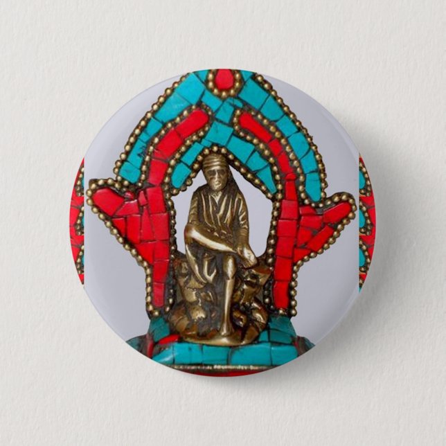 Macaron Rond 5 Cm BABA de SIRDI SAI - Saibaba (Devant)