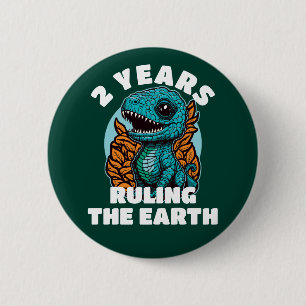 Macaron Rond 5 Cm Baby Dinosaur 2 ans Anniversaire