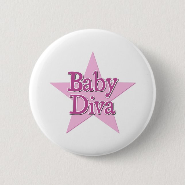 Macaron Rond 5 Cm Baby Diva (Devant)