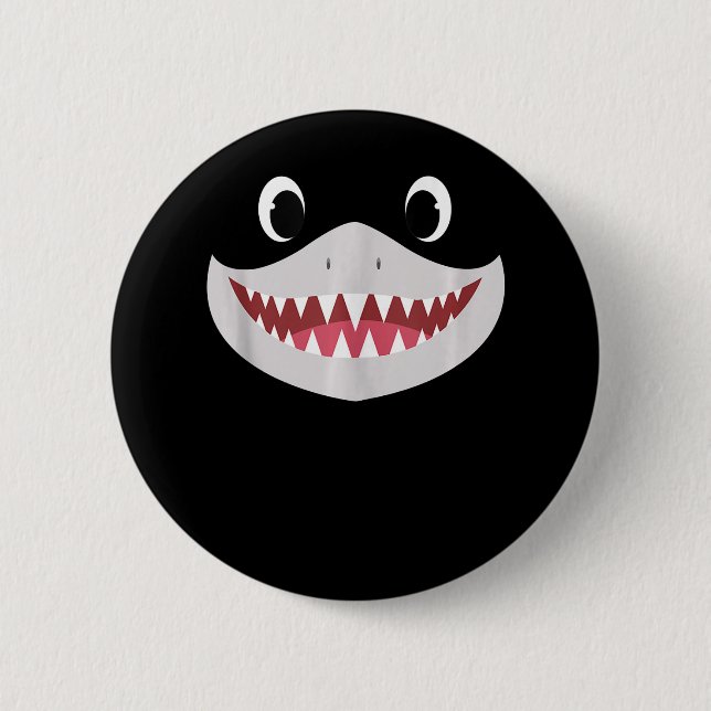 Macaron Rond 5 Cm Baby Shark Halloween (Devant)