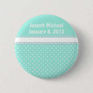Macaron Rond 5 Cm Baby shower dans Teal