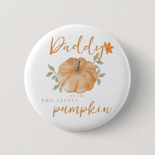 Macaron Rond 5 Cm Baby shower d'automne Daddy Orange Little Citrouil