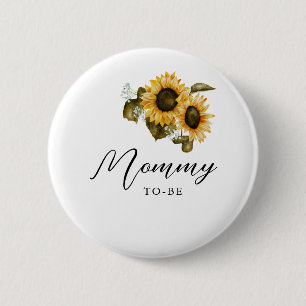 Macaron Rond 5 Cm Baby shower de tournesol neutre
