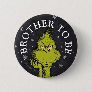 Macaron Rond 5 Cm Baby-Shower Grinch Tableau Futur Grand Frère