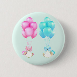 Macaron Rond 5 Cm baby shower jumeaux faveurs