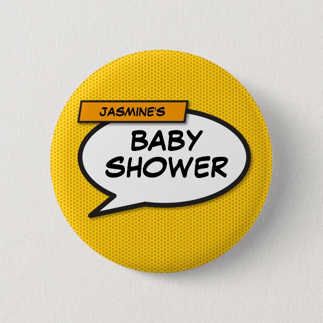 Macaron Rond 5 Cm Baby shower personnalisé Funny moderne (Devant)