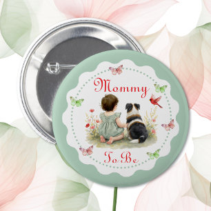Macaron Rond 5 Cm Baby Shower Personnalisé Future Maman