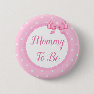 Macaron Rond 5 Cm Baby shower rose clair maman pour être