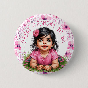 Macaron Rond 5 Cm Baby shower rose de fille Grand grand-mère