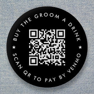 Macaron Rond 5 Cm Bachelor Party Acheter The Groom A Drink QR Code N