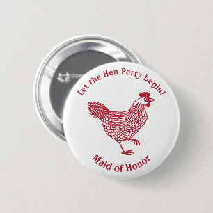 Macaron Rond 5 Cm Bachelorette d'honneur du parti Hen