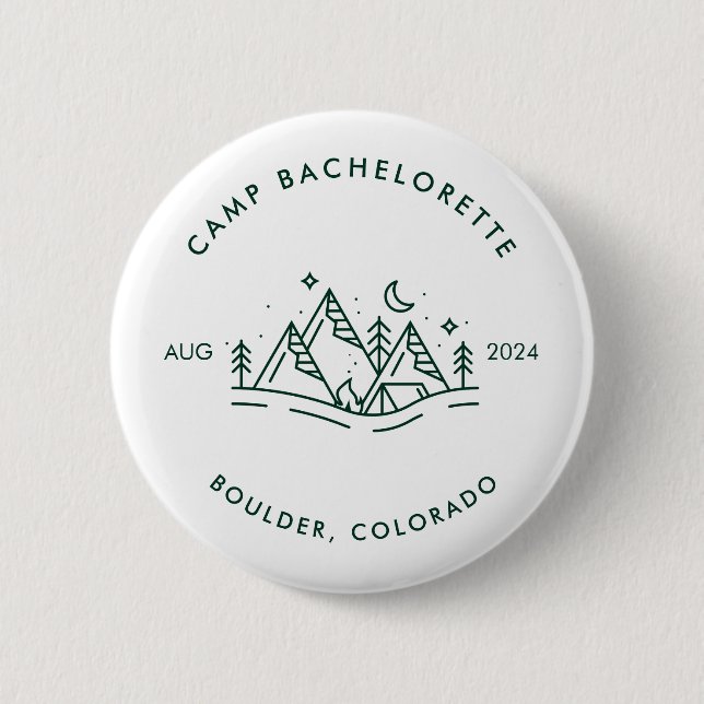 Macaron Rond 5 Cm Bachelorette du camp (Devant)