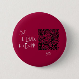Macaron Rond 5 Cm Bachelorette Pastel Qr Code Acheter La Mariée Un V