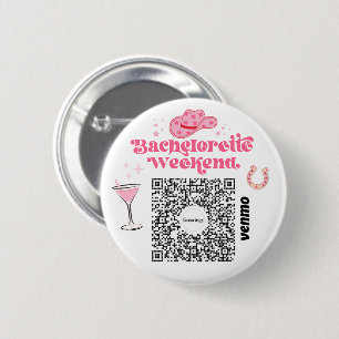 Macaron Rond 5 Cm Bachelorette Venmo Code QR Acheter La Mariée Un Ve