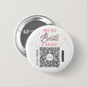 Macaron Rond 5 Cm Bachelorette Venmo Code QR Acheter La Mariée Un Ve