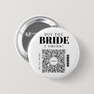 Macaron Rond 5 Cm Bachelorette Venmo Code QR Acheter La Mariée Un Ve