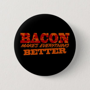 Macaron Rond 5 Cm Bacon Meilleur $6.95 Collectible