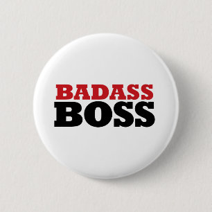 Macaron Rond 5 Cm Badass Funny Boss