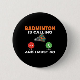 Macaron Rond 5 Cm Badminton Appelle Et Je Dois Aller Badminton