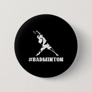 Macaron Rond 5 Cm Badminton Lover Funny Sports Joueur Entraîneur Gra