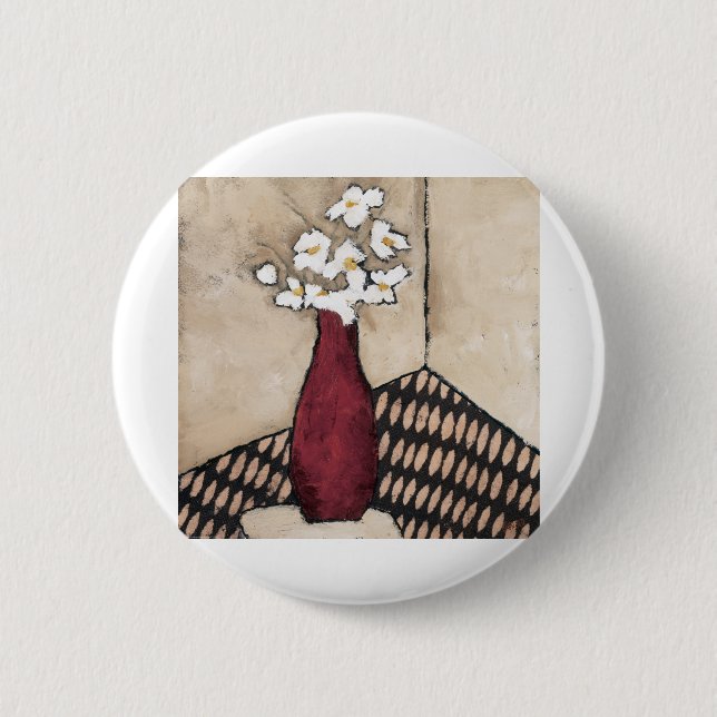 Macaron Rond 5 Cm BAG05 Vase.tif rouge (Devant)