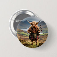 Bagpiper de vache écossaise Highland