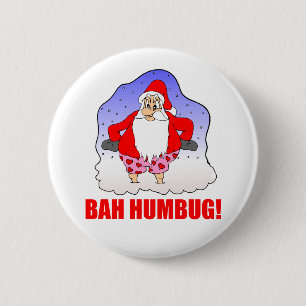 Macaron Rond 5 Cm Bah Humbug, bouton