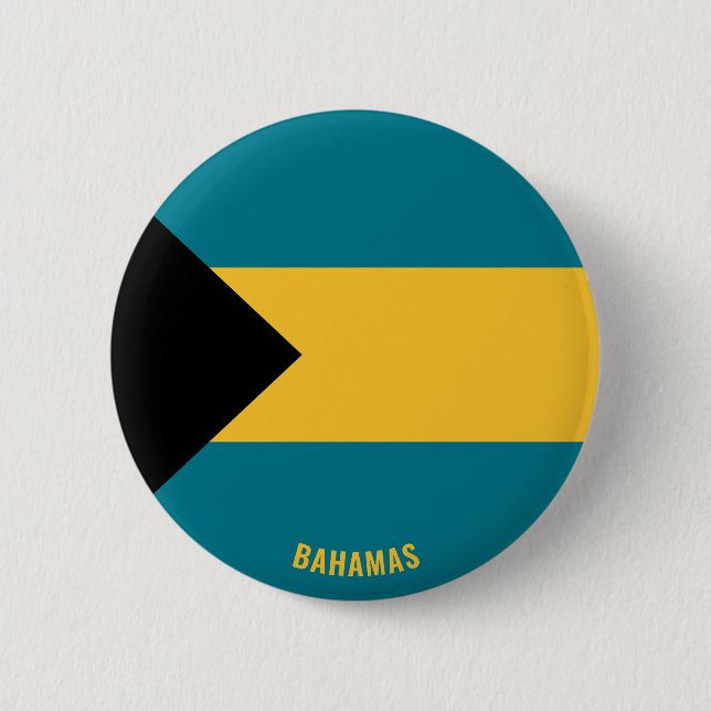 Macaron Rond 5 Cm Bahamas Drapeau charmant patriotique (Devant)