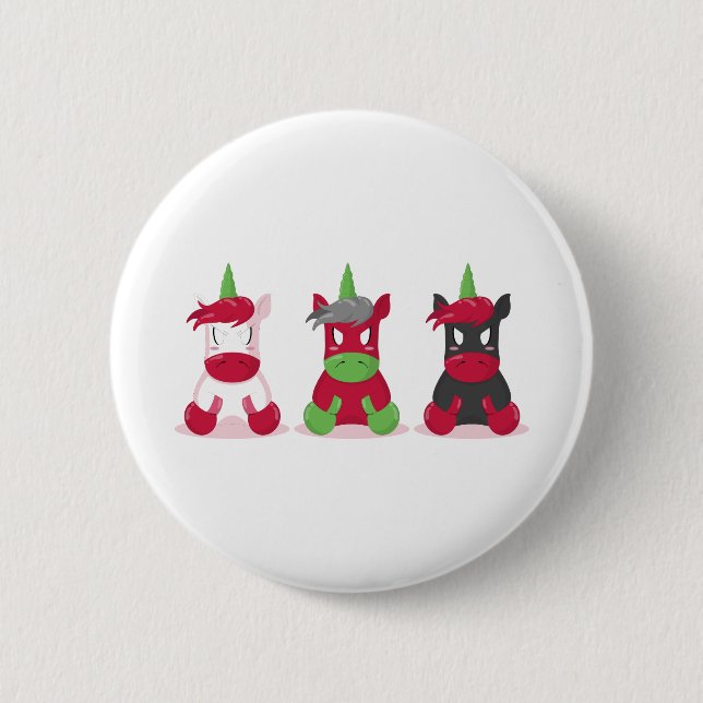 Macaron Rond 5 Cm Bain Unicorn (Devant)