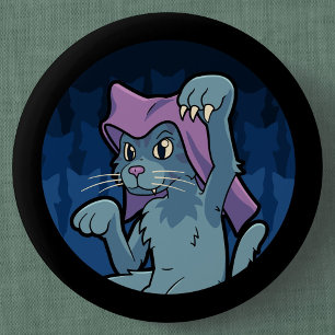 Macaron Rond 5 Cm Bakeneko- Chat Yokai Japonais