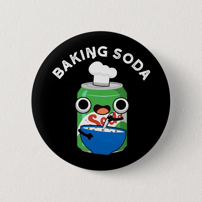 Macaron Rond 5 Cm Baking Soda Funny Soda Pop Pun Dark BG (Devant)