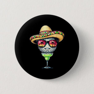 Macaron Rond 5 Cm Bal De Golf Cinco De Mayo Avec Sombrero Margarita 