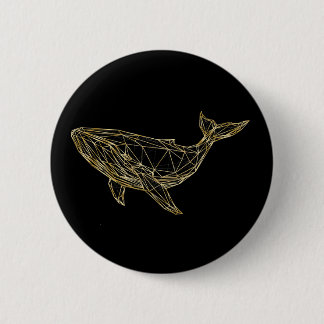 Macaron Rond 5 Cm Baleine géométrique en or moderne