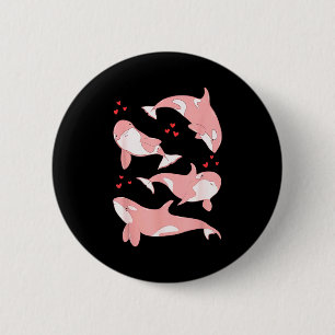 Macaron Rond 5 Cm Baleine orque mignonne biologiste marin animaux de