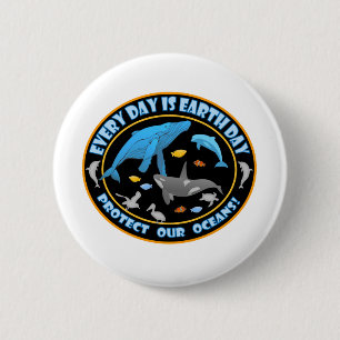 Macaron Rond 5 Cm Baleines et dauphins