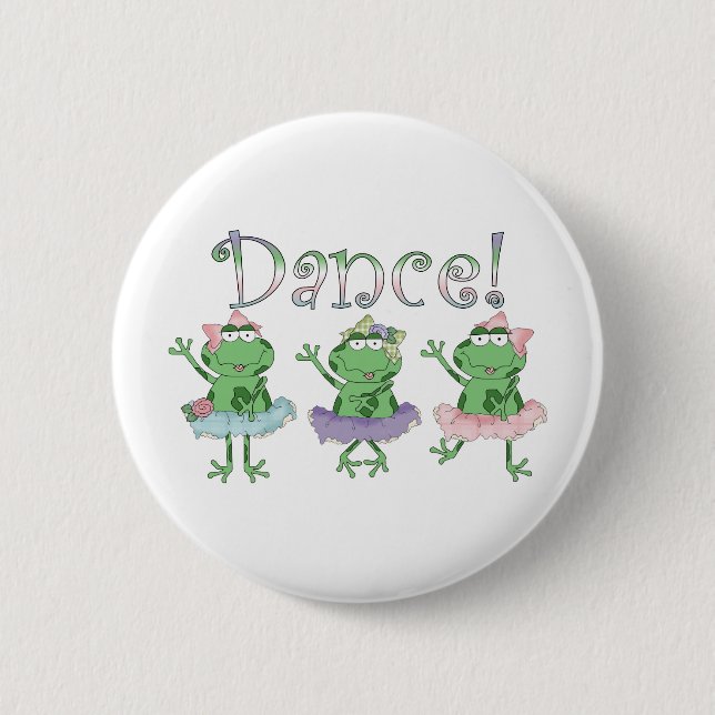 Macaron Rond 5 Cm Ballerina Dance Frogs (Devant)