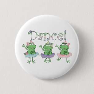 Macaron Rond 5 Cm Ballerina Dance Frogs