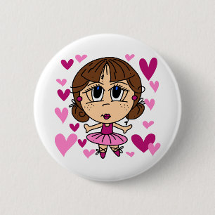 Macaron Rond 5 Cm Ballerina Girl