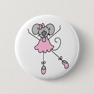 Macaron Rond 5 Cm Ballerine de souris à trois boutons