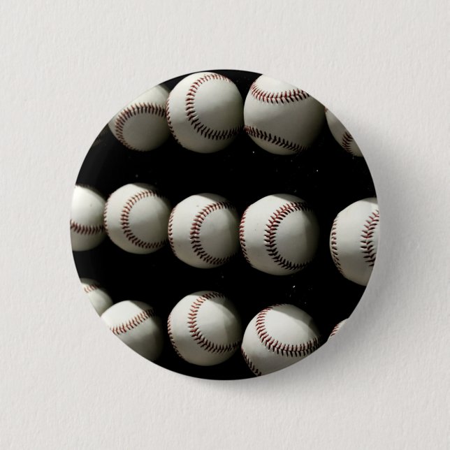 Macaron Rond 5 Cm Balles de baseball (Devant)